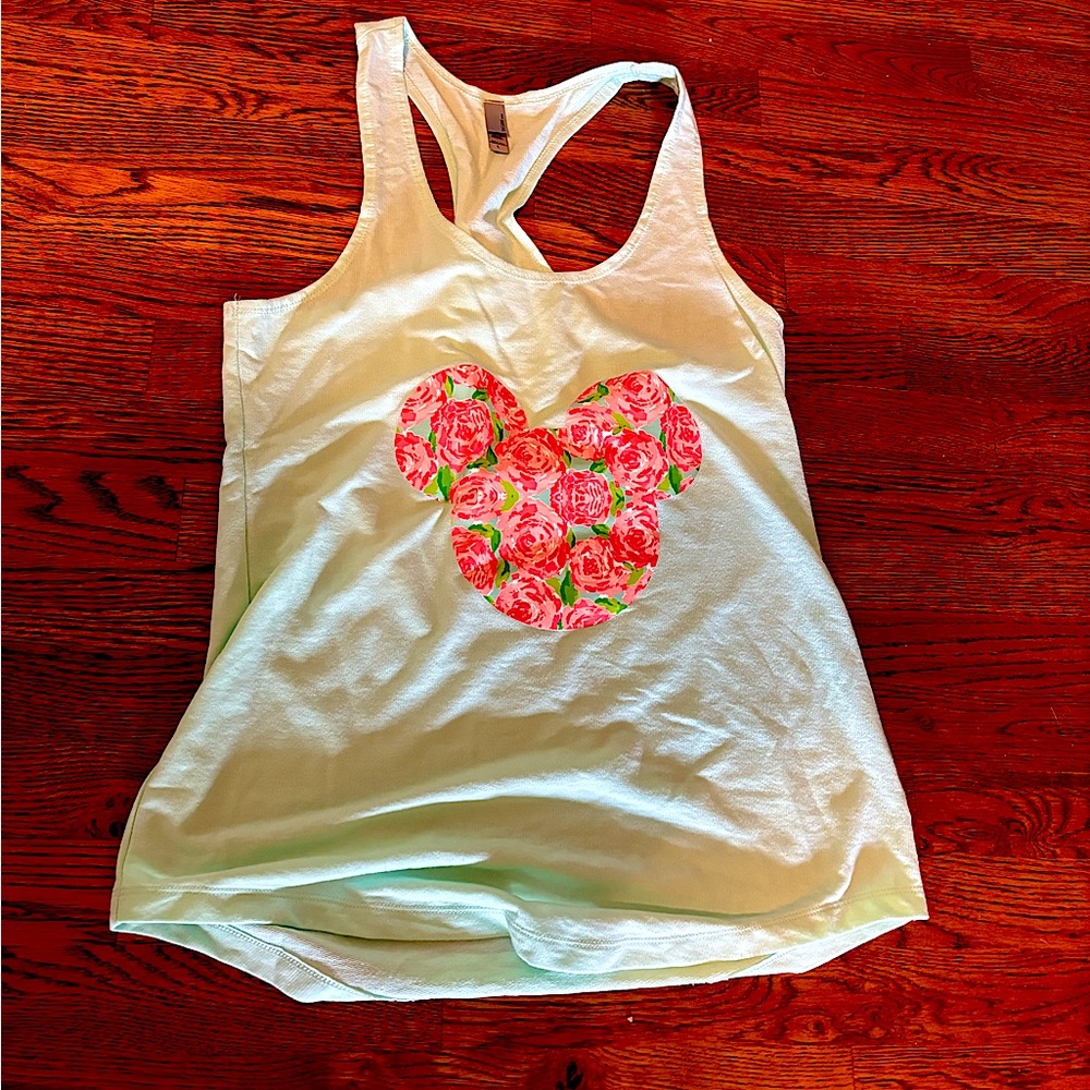 Next level Mickey tank. Mint green.  Large